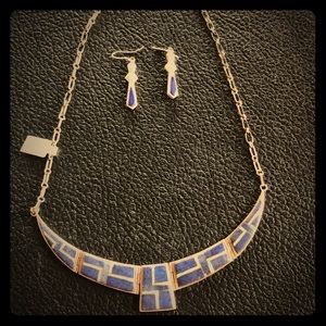 Zuni lapis and opal necklace 58